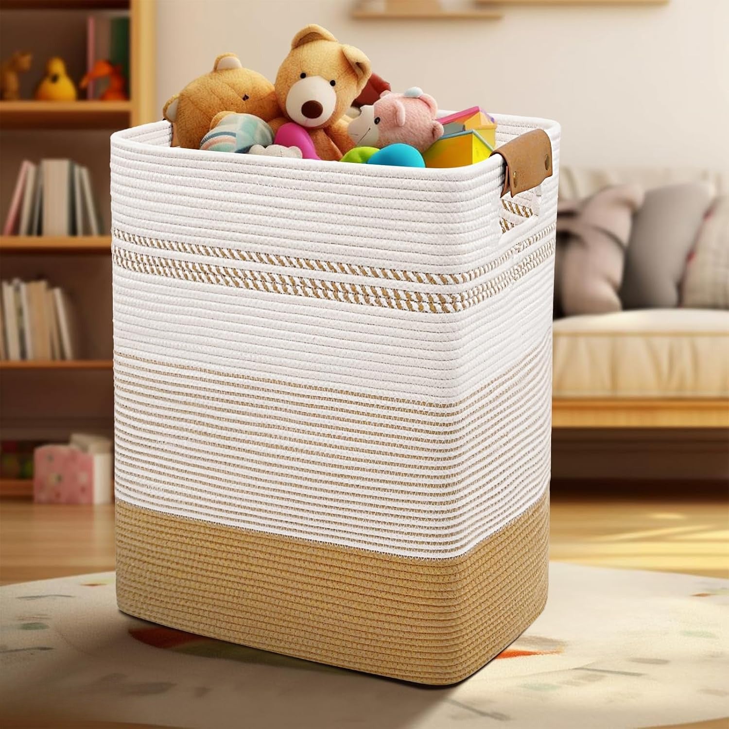 Large Cotton Rope Woven Laundry Storage Hamper