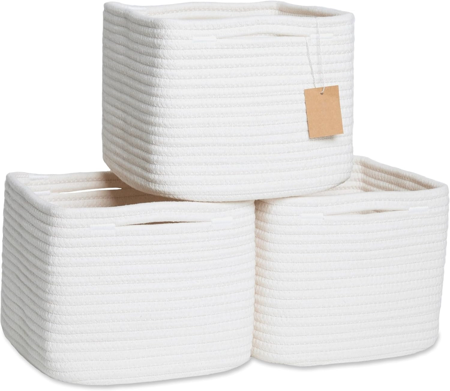 Cotton Rope Woven Storage Organizer Baskets