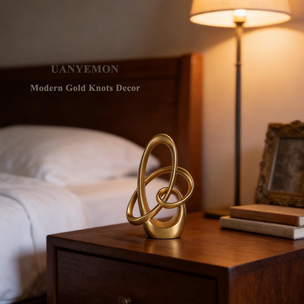 Resin Golden Knot Abstract Home Decor Sculpture