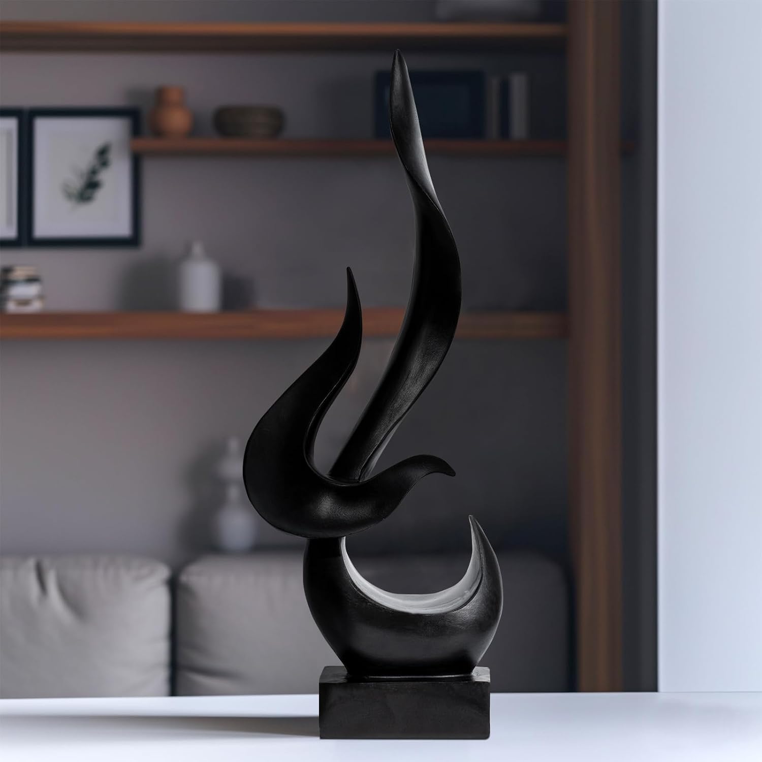 Modern Abstract Flame Art Sculpture Decor