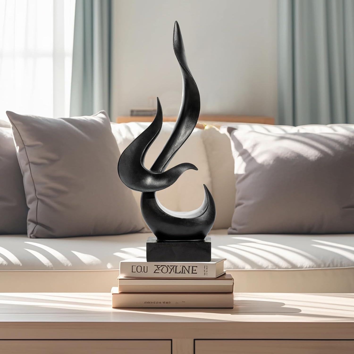 Modern Abstract Flame Art Sculpture Decor