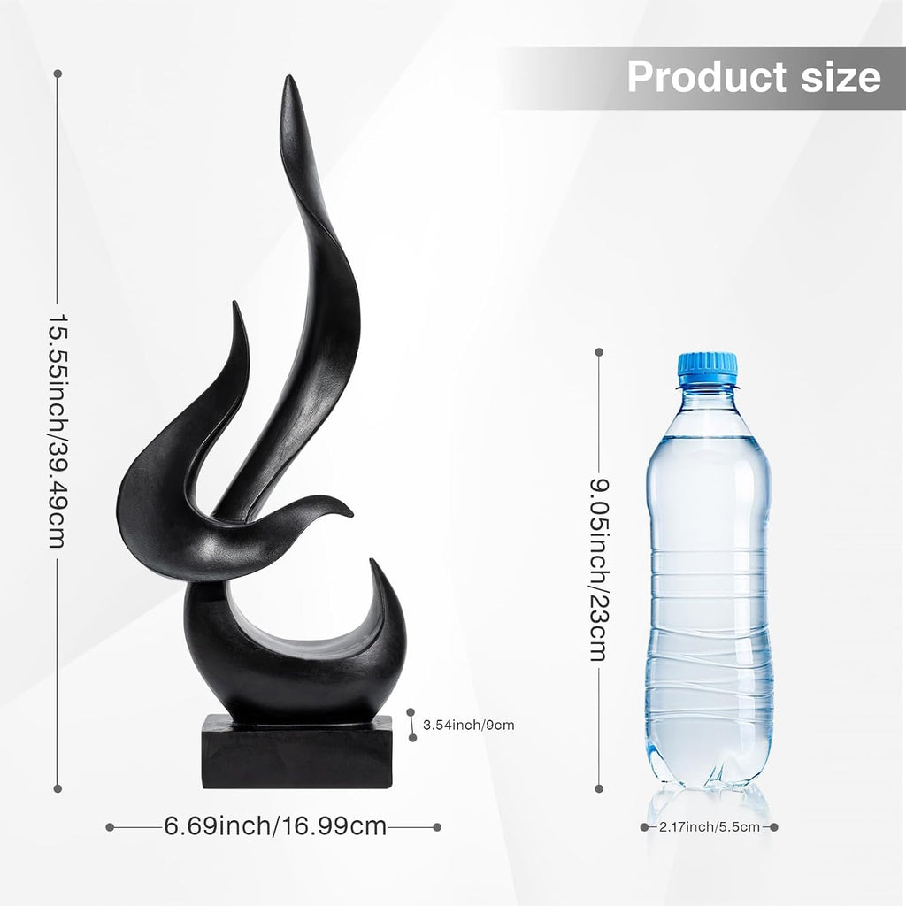 Modern Abstract Flame Art Sculpture Decor