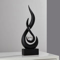 Black Abstract Flame Home Decor Sculpture
