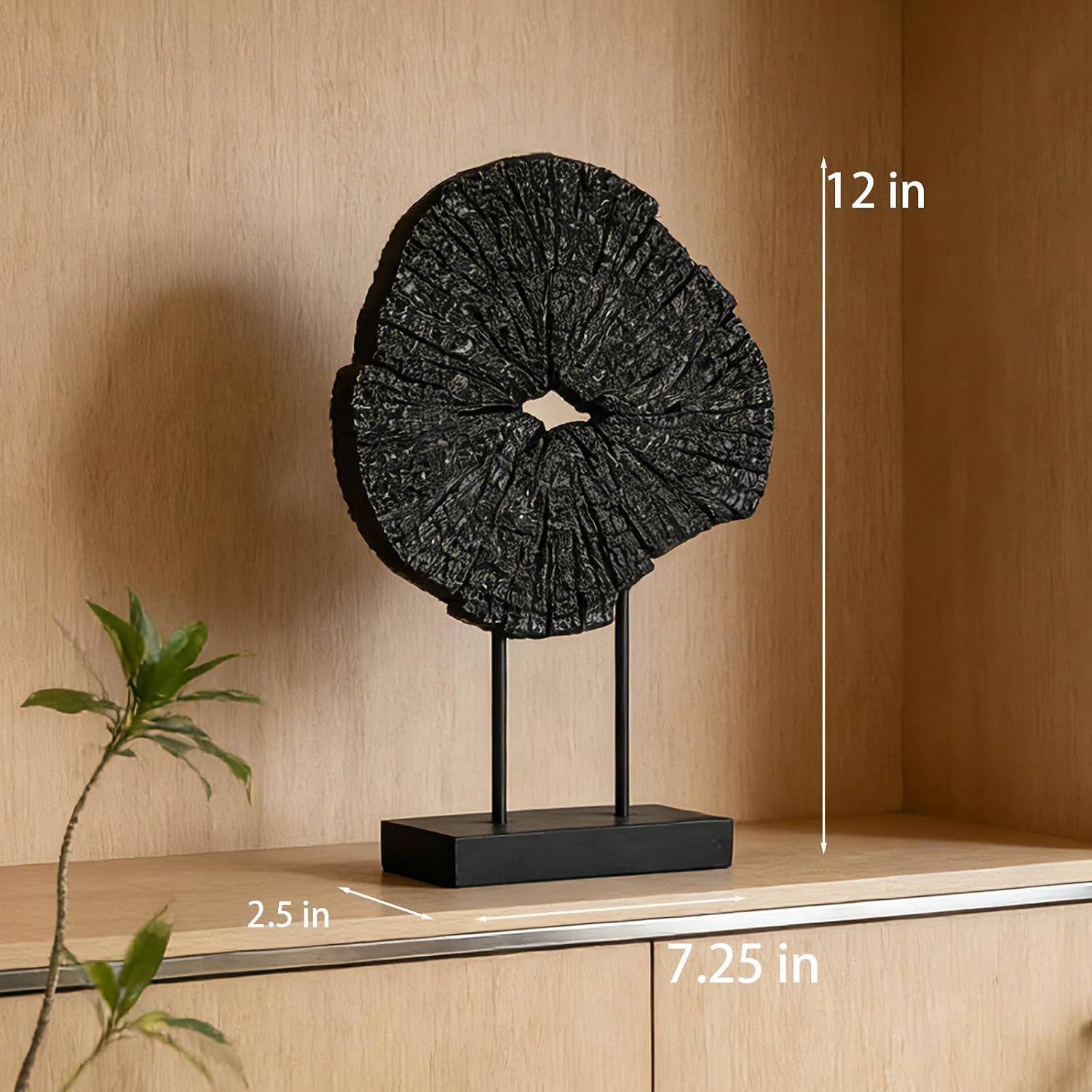 Modern Black Abstract Art Home Decor Sculpture