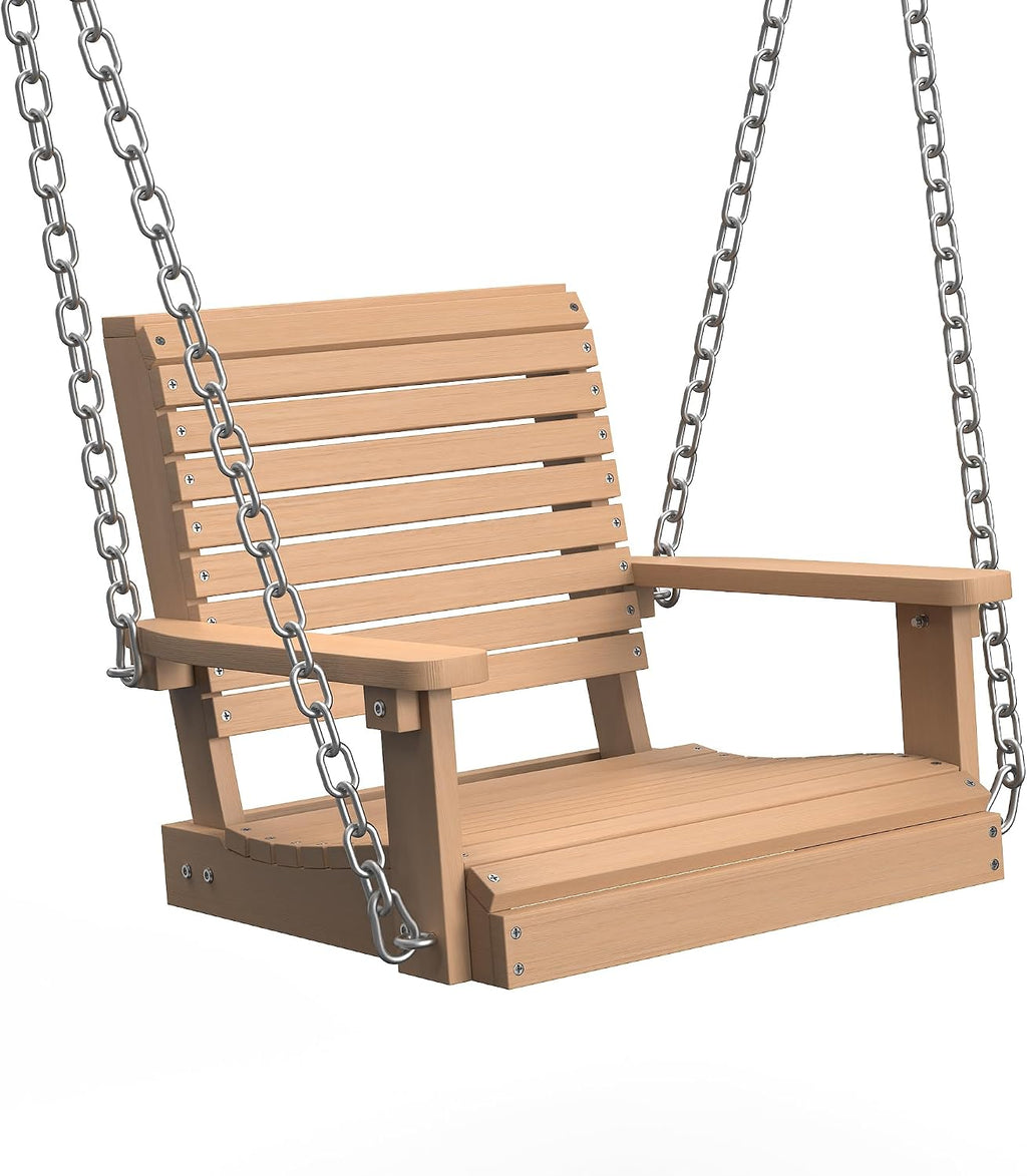Heavy‑Duty HDPE Outdoor Porch Swing Chair