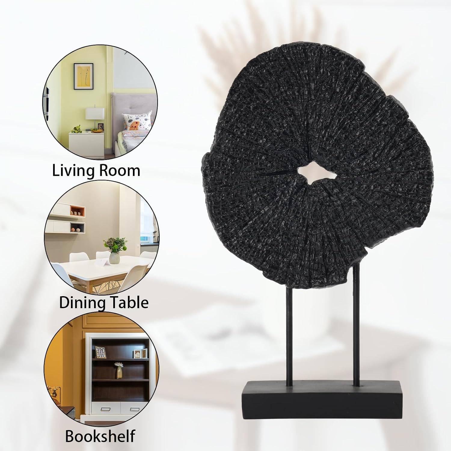 Modern Black Abstract Art Home Decor Sculpture