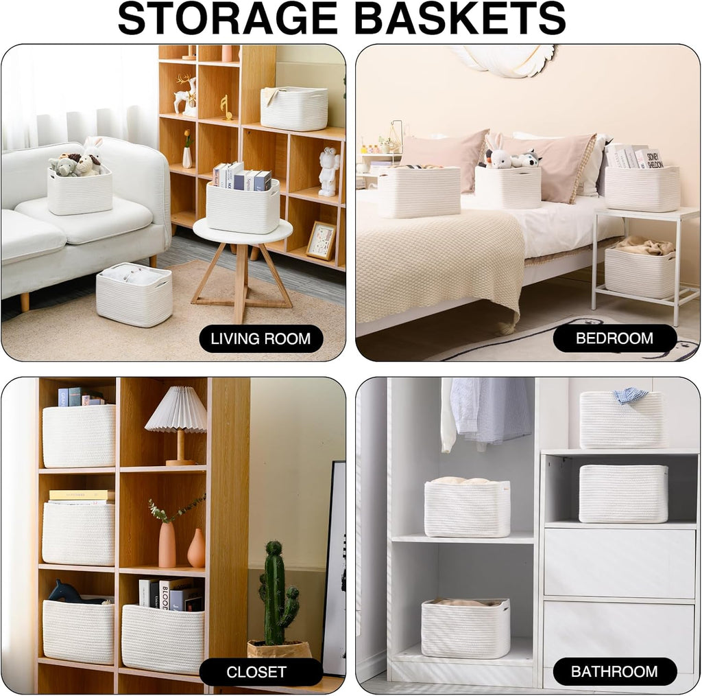 Fabric Storage Baskets 4‑Pack for Organization