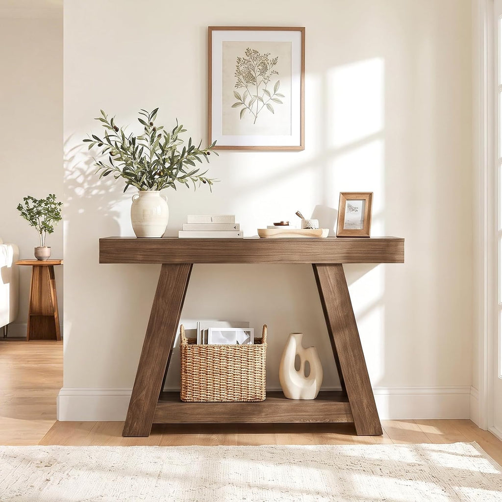 Narrow 2‑Tier Entryway Console Storage Table