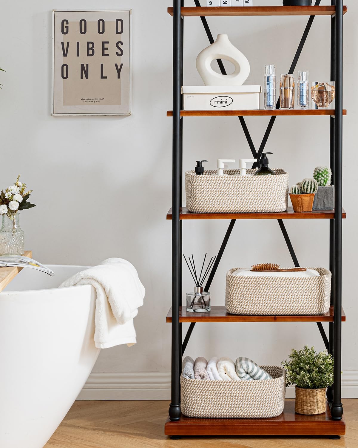 Woven Storage Organizer Baskets 3‑Pack