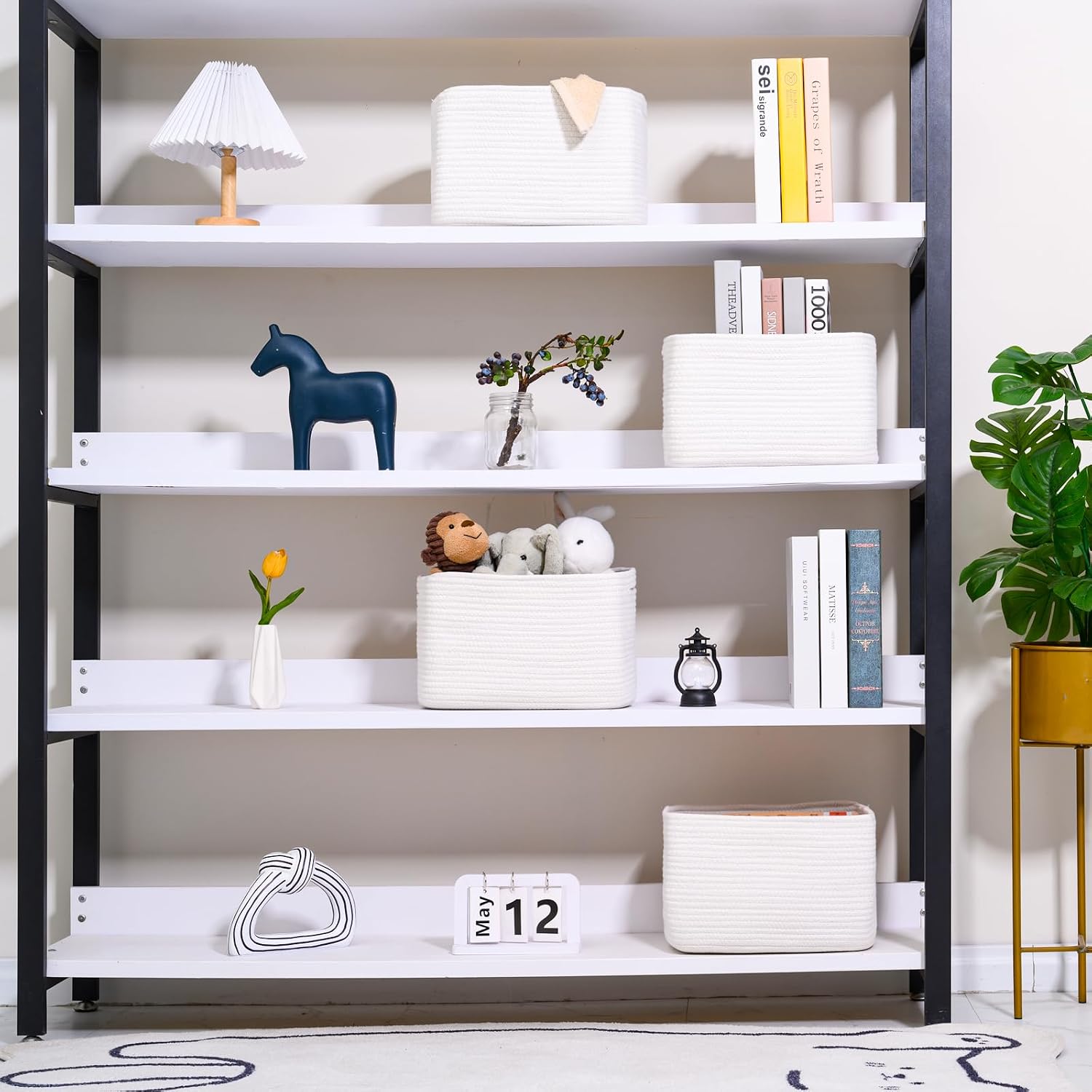 Fabric Storage Baskets 4‑Pack for Organization