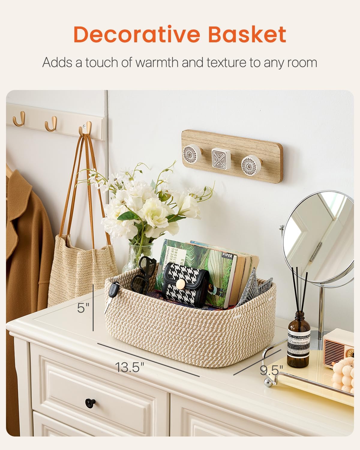 Woven Storage Organizer Baskets 3‑Pack