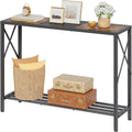 Industrial 2‑Tier Entryway Console Table