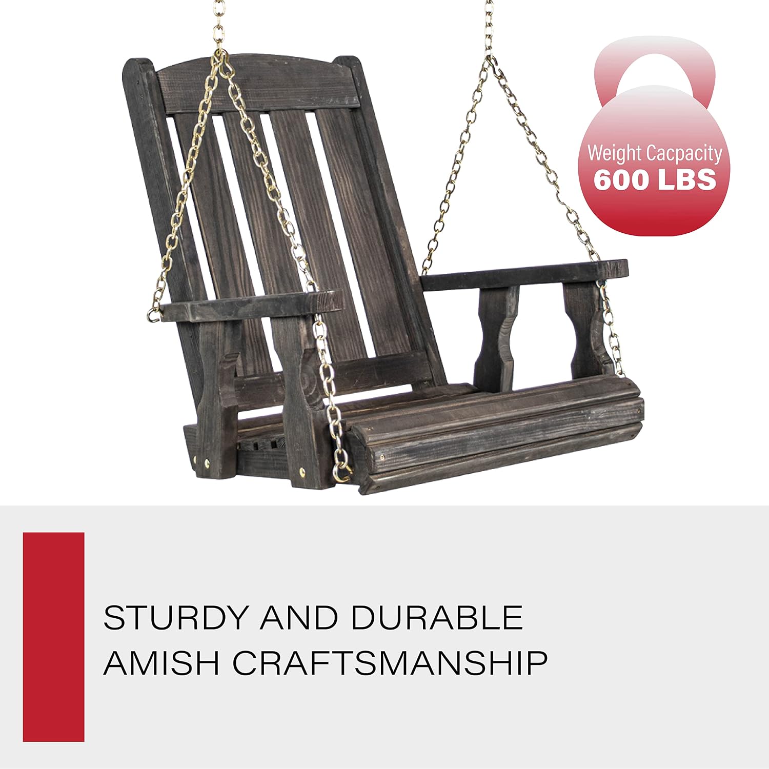 Heavy‑Duty Outdoor Mission Swing Chair