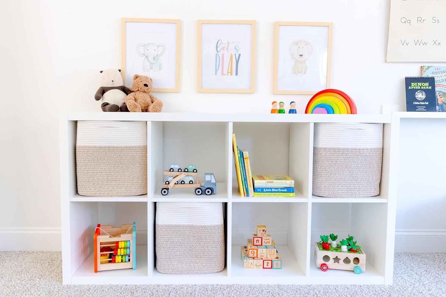 Cotton Rope Woven Cube Storage Baskets