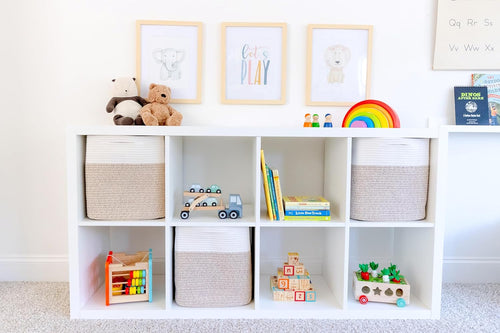 Cotton Rope Woven Cube Storage Baskets