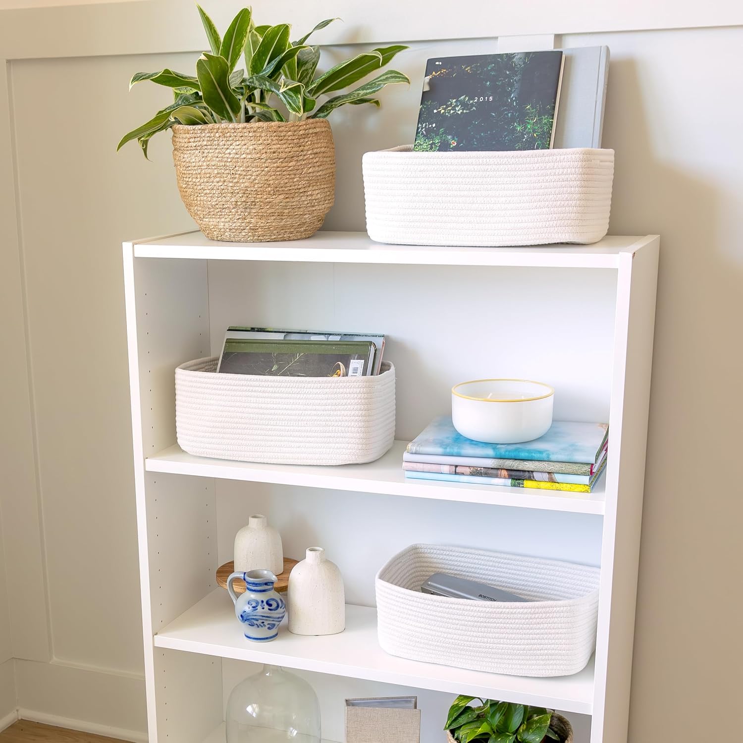 Small Cotton Rope Woven Storage Baskets