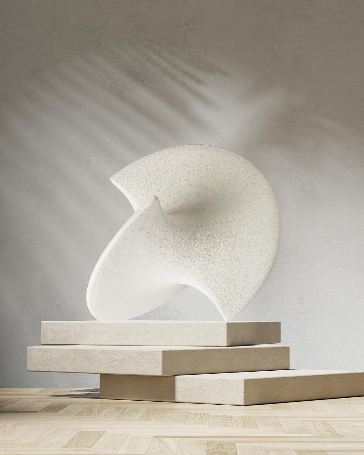 White Abstract Balancing Home Decor Sculpture