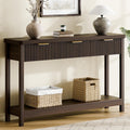 Fluted Entryway Console Table With Drawers