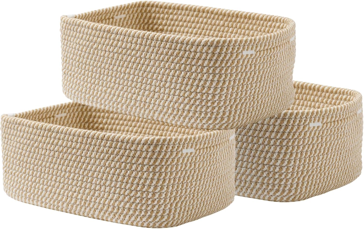 Woven Storage Organizer Baskets 3‑Pack