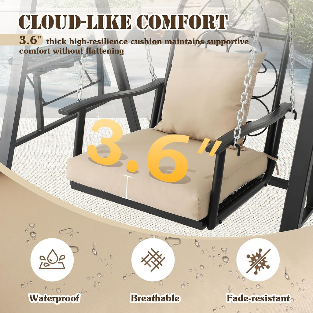 Outdoor Porch Swing Chair With Stand