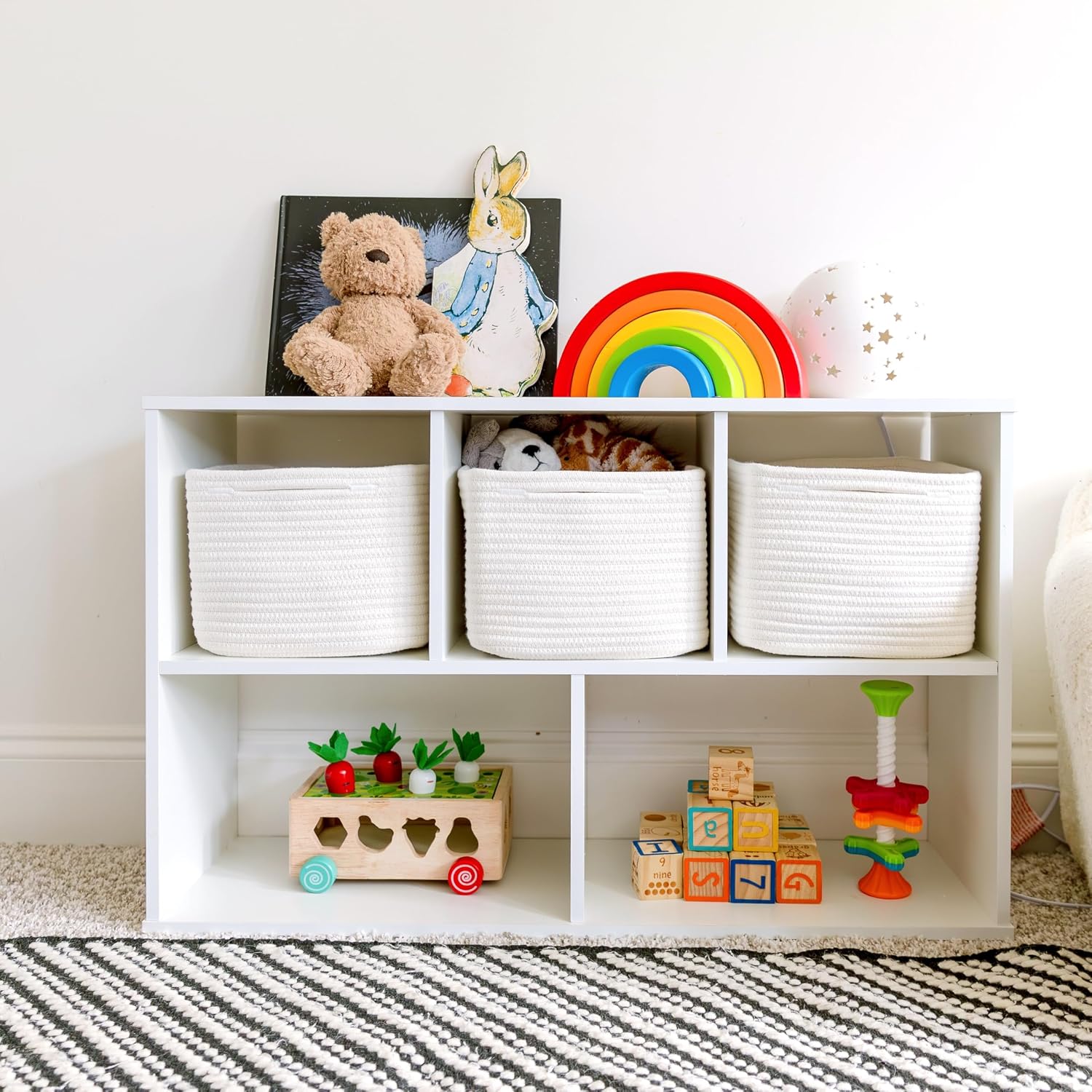 Cotton Rope Woven Storage Organizer Baskets