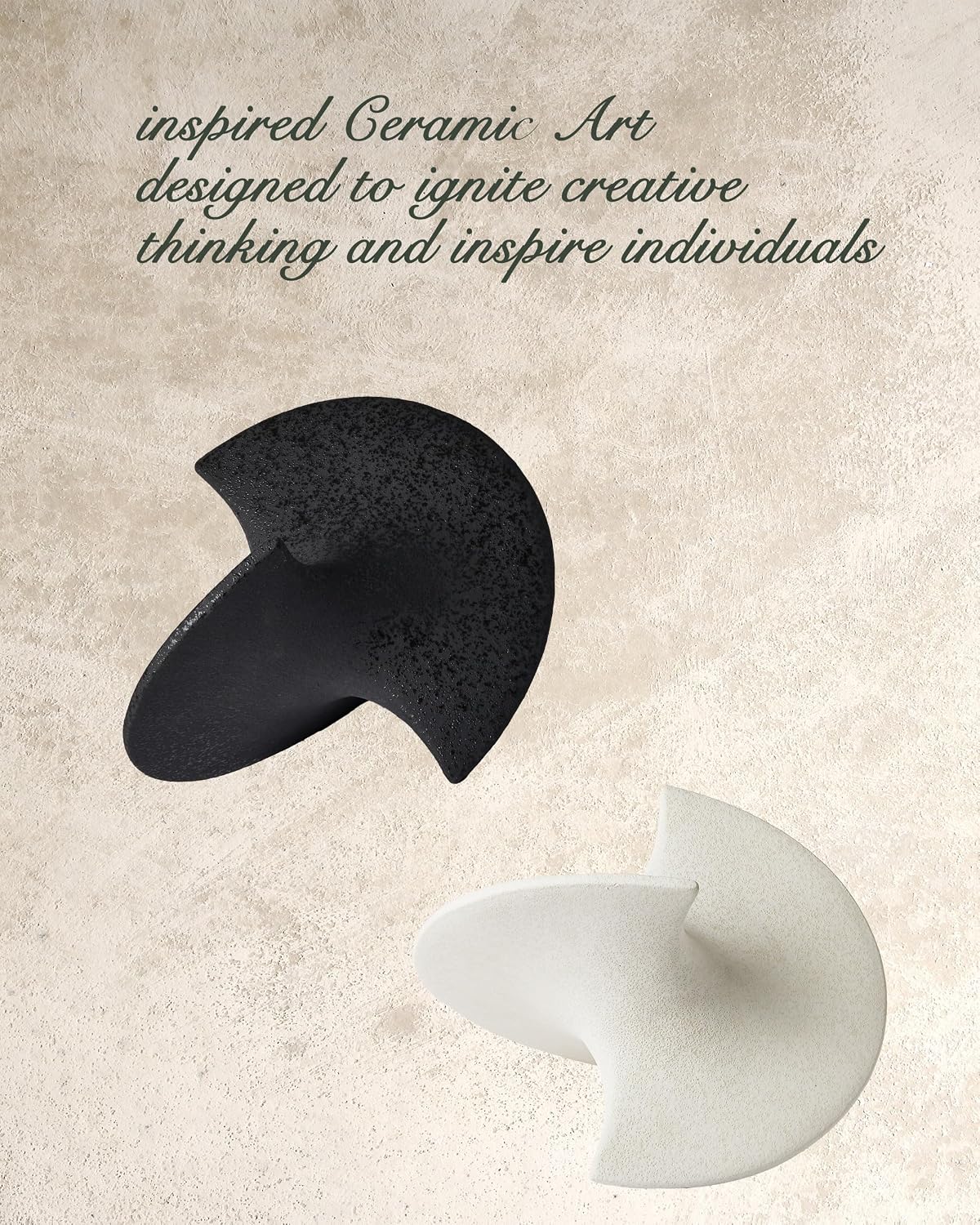 White Abstract Balancing Home Decor Sculpture