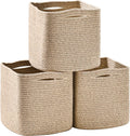 Woven Cube Storage Baskets 3‑Pack
