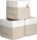 Cotton Rope Woven Cube Storage Baskets